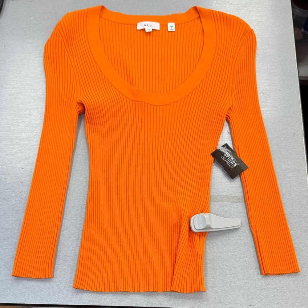 A.L.C. Vibrant Orange Long Sleeve Top